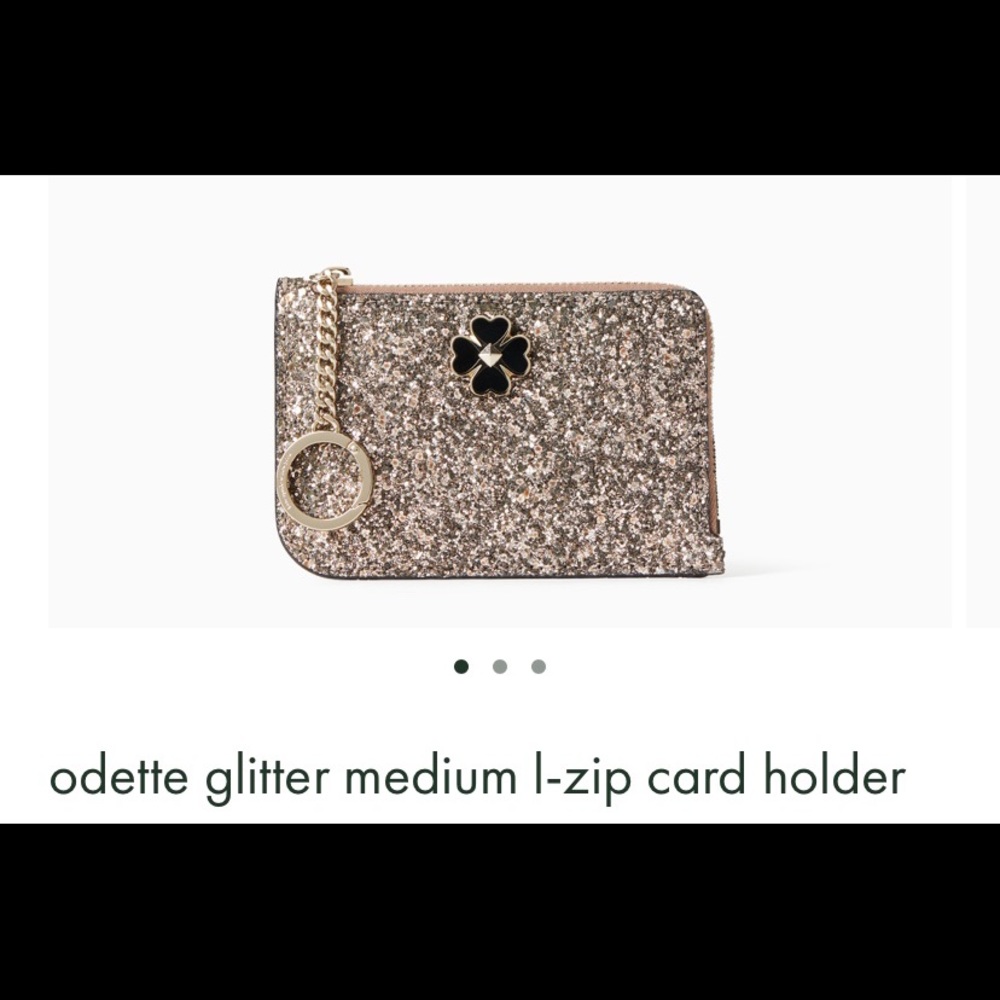 NWT Kate Spade Glitter Card Holder